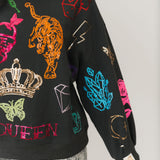 Charcoal Tattoo Sweatshirt | Queen Of Sparkles X Lexi Jade's