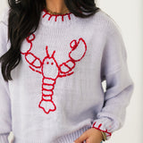 Knit Lobster Sweater | Lavender