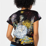 Black NYE In The City Tee | Queen Of Sparkles