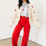 Far Out High Rise Wide Leg Jeans | Cherry