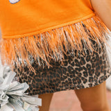 Licensed Tennessee 'Go Vols' Feather Bottom Tank Sweater | Queen Of Sparkles
