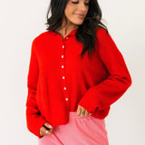 Piper Cardigan | Cherry Red