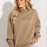 Tribe Kelley Mock Neck Sweatshirt | Driftwood
