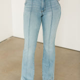 KUT Ana High Rise Flare Pintuck Jean | Considered