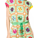 Mint Baseball Field Diamond Multi Baseball Midi Tie Romper | Queen Of Sparkles