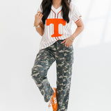 Licensed White & Orange Stripe Tennessee Tee | Queen Of Sparkles