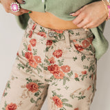 Deep Trance Printed Jeans | Wallpaper Floral