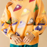 Peach Multi Pies Sweatshirt | Queen Of Sparkles
