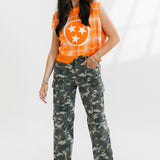 Orange & White Plaid Tenn Sweater Vest | Queen Of Sparkles