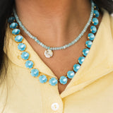 TOVA The Sofia Necklace | Aquamarine Matt