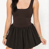 Bubble Mini Dress | Espresso