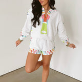 Grey Multi Zipper Collar Sweatshirt | Queen Of Sparkles