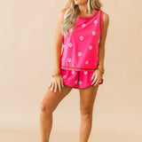 Hot Pink Rhinestone Active Tank | Queen Of Sparkles