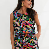 Black Rainbow Feather Tank | Queen Of Sparkles