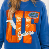 Licensed Florida Metallic Word With Icons Sweatshirt | Queen Of Sparkles