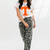 Licensed White & Orange Stripe Tennessee Tee | Queen Of Sparkles