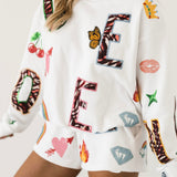 White 'Queen' Icon Short | Queen Of Sparkles