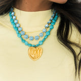 TOVA The Sofia Necklace | Aquamarine Matt