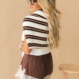 Coconut Cream Lace Short | Espresso