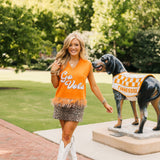 Licensed Tennessee 'Go Vols' Feather Bottom Tank Sweater | Queen Of Sparkles