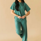 Junie Tee | Teal Stripe