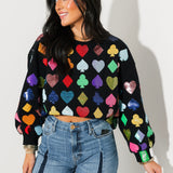 Black Suits Sweatshirt | Queen Of Sparkles X Lexi Jade's