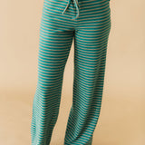 Junie Pant | Teal Stripe
