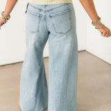 KUT Blake High Rise Super Wide Leg Raw Hem Jeans | Transcendent