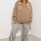 Tribe Kelley Mock Neck Sweatshirt | Driftwood