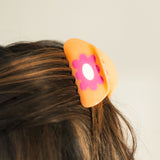 Peachy Flower Hair Clip