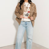 Risen Kortnee Denim Jacket | Leopard