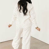 Polka Dot Hoodie | Ivory & Black
