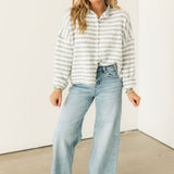 Piper Stripe Cardigan | Heather Grey