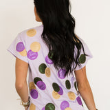 Lavender Mardi Gras Doubloon Tee | Queen Of Sparkles