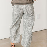 Good Luck Printed Barrel Jeans | Snake Combo