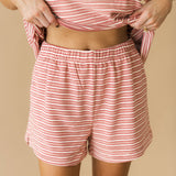 Morgan Short | Red Pink Stripe