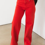 Far Out High Rise Wide Leg Jeans | Cherry