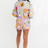 Colorblock Plaid Fruit Short | Queen Of Sparkles