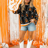 Licensed Knit In Rhinestone Sport Stripe Sweater | Queen Of Sparkles