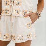 Beige Sand Dollar Cotton Tie Tank | Queen Of Sparkles