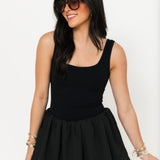 Bubble Mini Dress | Black