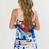 Coastal House Scene Knit Tank Dress | Queen Of Sparkles