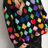 Black Suits Sweatshirt | Queen Of Sparkles X Lexi Jade's