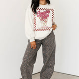 Beige & Red 'Sparkle Slice' Sweatshirt | Queen Of Sparkles