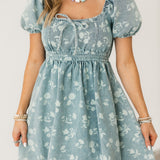 Flower Fields Mini Dress | Denim