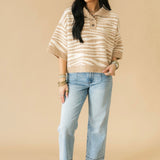 Wild As Me Zebra Sweater | Sand