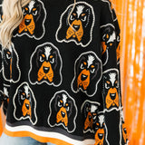 Licensed Knit In Rhinestone Sport Stripe Sweater | Queen Of Sparkles