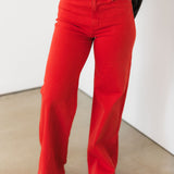 Far Out High Rise Wide Leg Jeans | Cherry