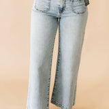 KUT Meg Wide Leg Patch Pocket Jeans | Brillant