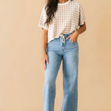 Olivia High Rise Drawstring Jean | Essence